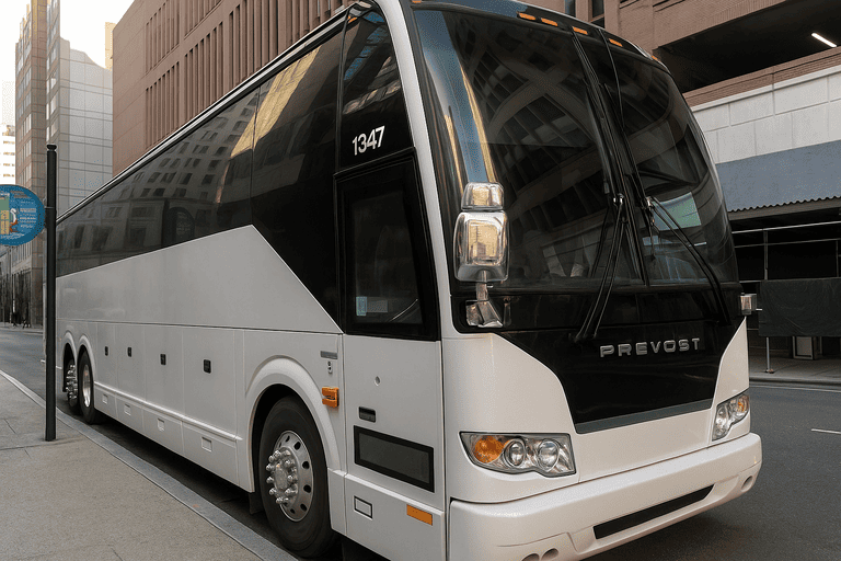 a Piscataway Charter Bus coach bus