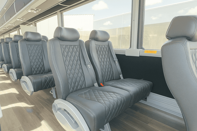interior of Piscataway Charter Bus charter bus